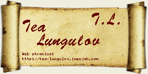 Tea Lungulov vizit kartica